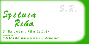 szilvia riha business card